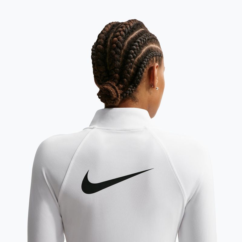 Dámske bežecké tričko s dlhým rukávom Nike Tempo Swoosh Run Dri-Fit 1/4-Zip white/black 4