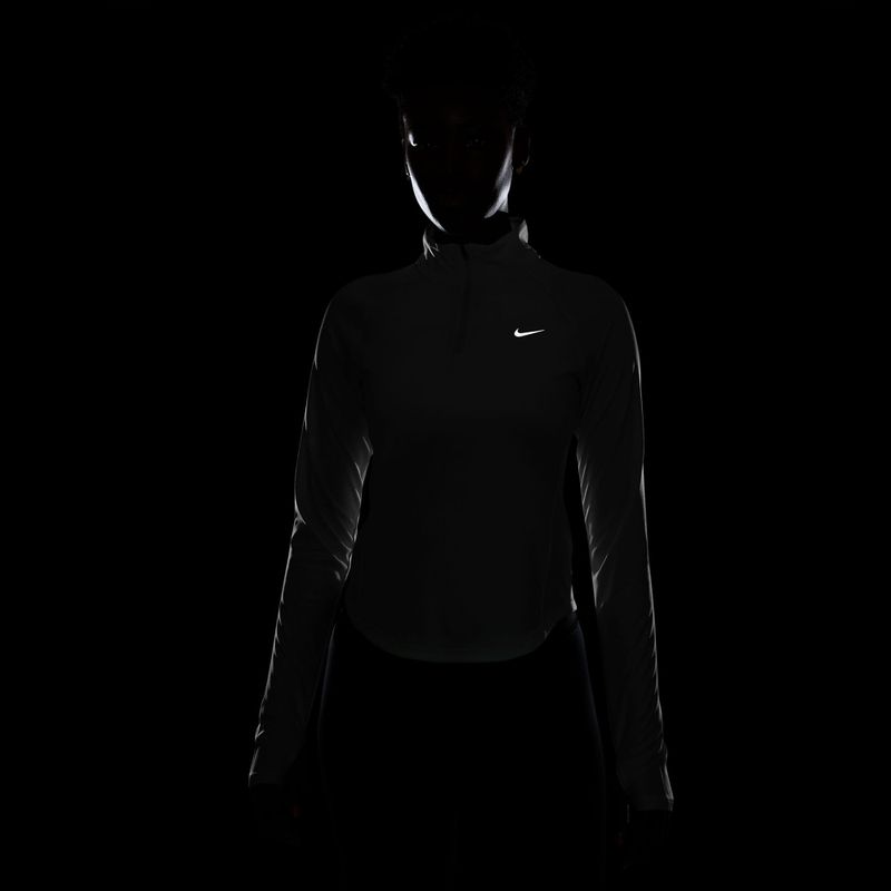 Dámske bežecké tričko s dlhým rukávom Nike Tempo Swoosh Run Dri-Fit 1/4-Zip white/black 6