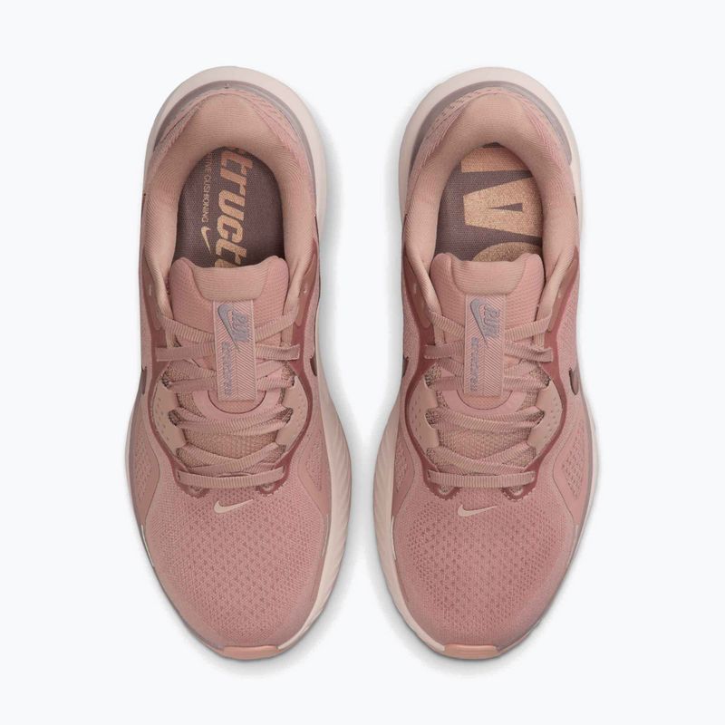 Dámske bežecké topánky Nike Structure 26 particle pink/taupe grey/silt red/metal rose gold 5