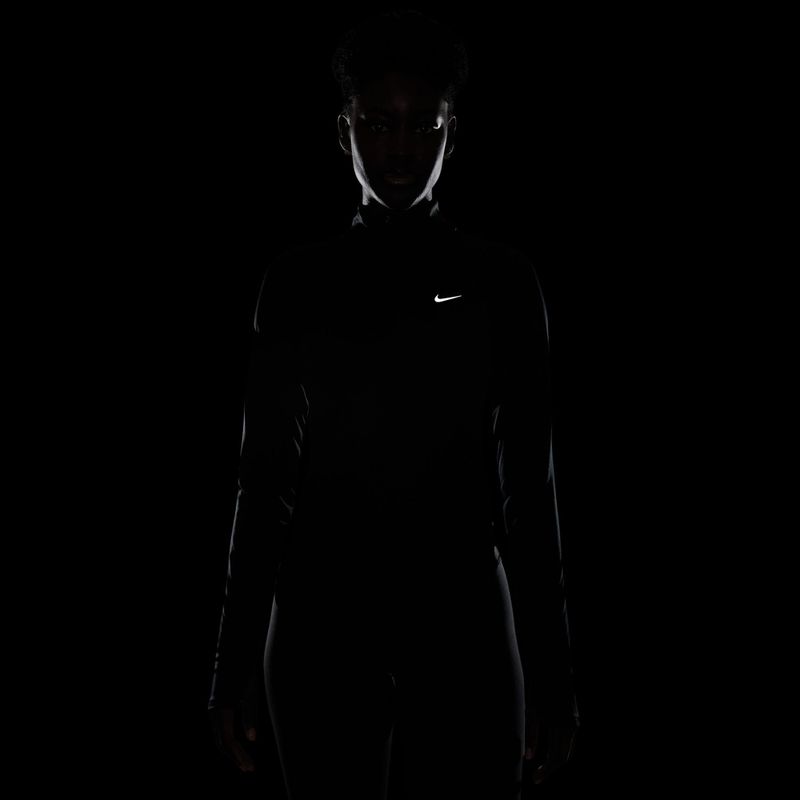 Dámske bežecké tričko s dlhým rukávom Nike Tempo Swoosh Run Dri-Fit 1/4-Zip black/white 6