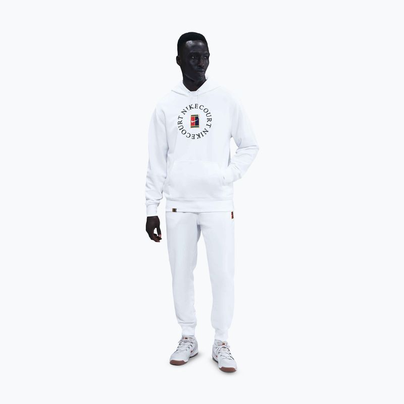 Pánska tenisová mikina Nike Court Dri-Fit Heritage French Terry Hoodie white/black 2