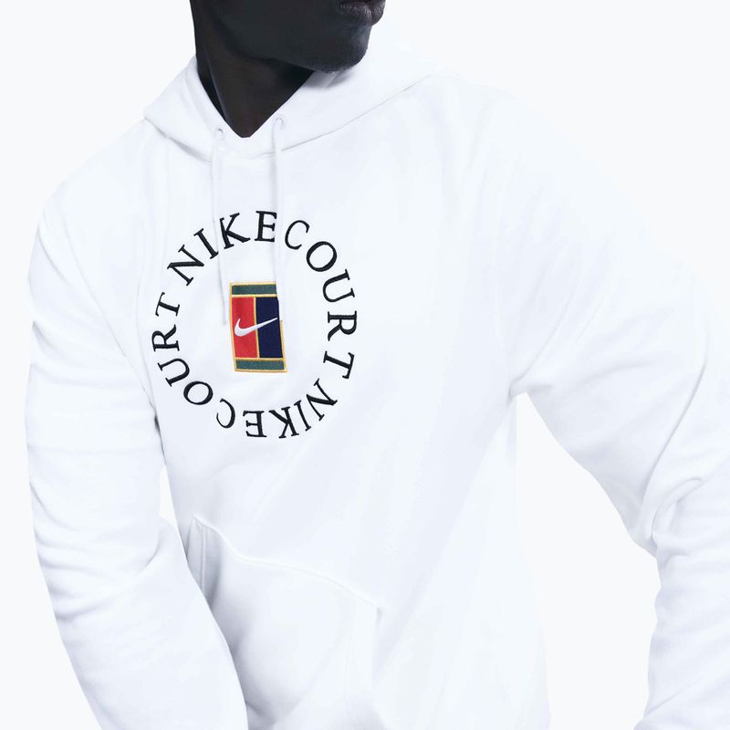 Pánska tenisová mikina Nike Court Dri-Fit Heritage French Terry Hoodie white/black 6
