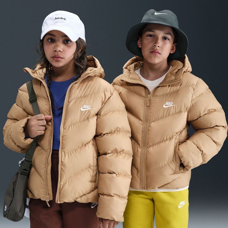 Detská zateplená bunda Nike Sportswear All Day Play hemp/white 8