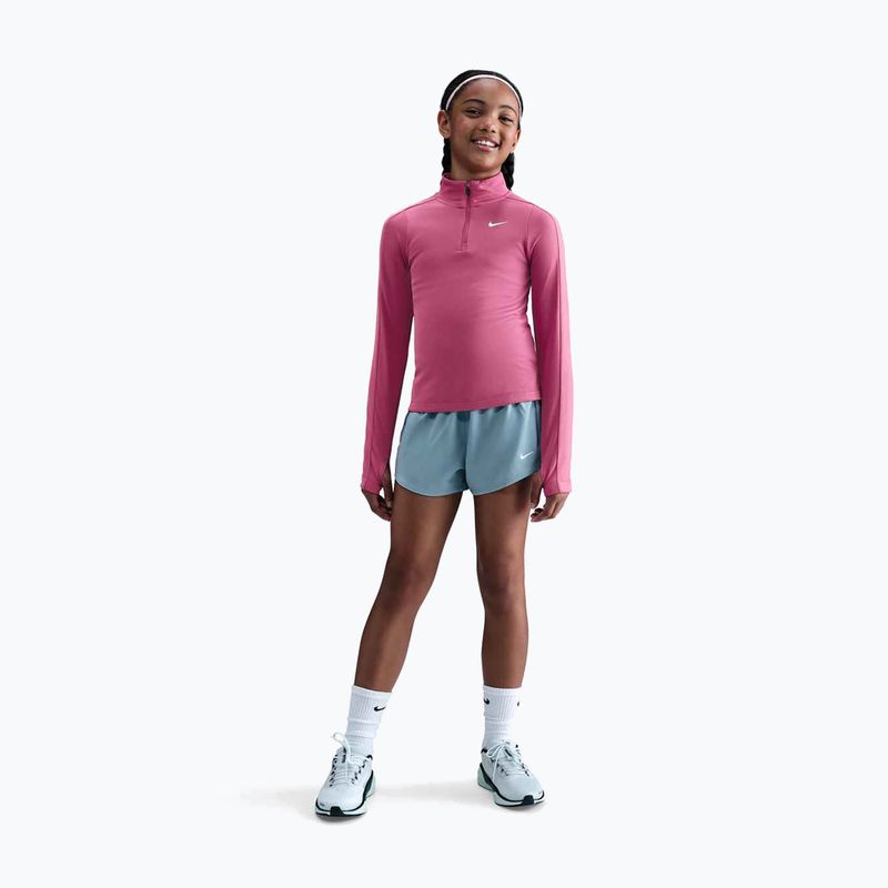 Detské tréningové tričko longsleeve Nike Dri-Fit 1/4 Zip sweet beet/white 2