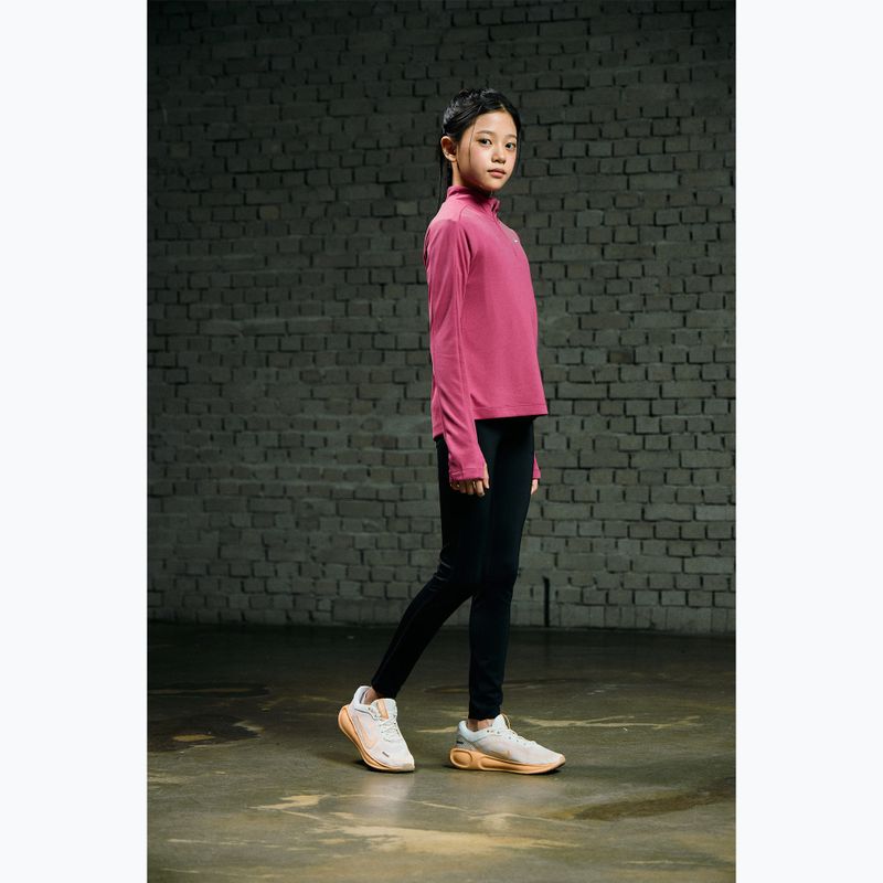 Detské tréningové tričko longsleeve Nike Dri-Fit 1/4 Zip sweet beet/white 10