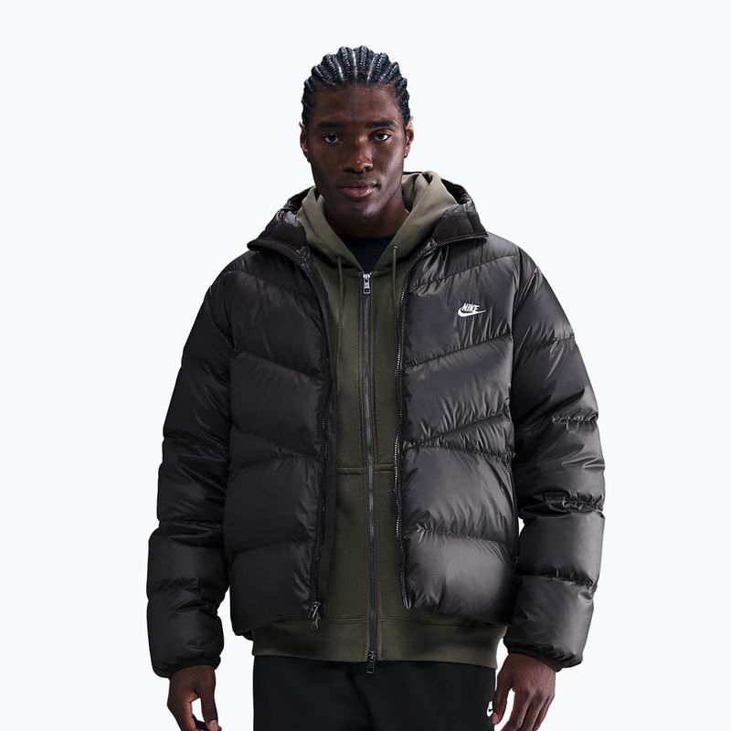Pánska páperová bunda Nike Windrunner black/black/white