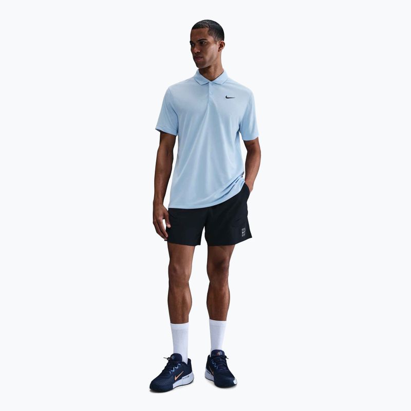 Pánske tenisové tričko Nike Court Dri-Fit Polo Solid celestine blue / black 2