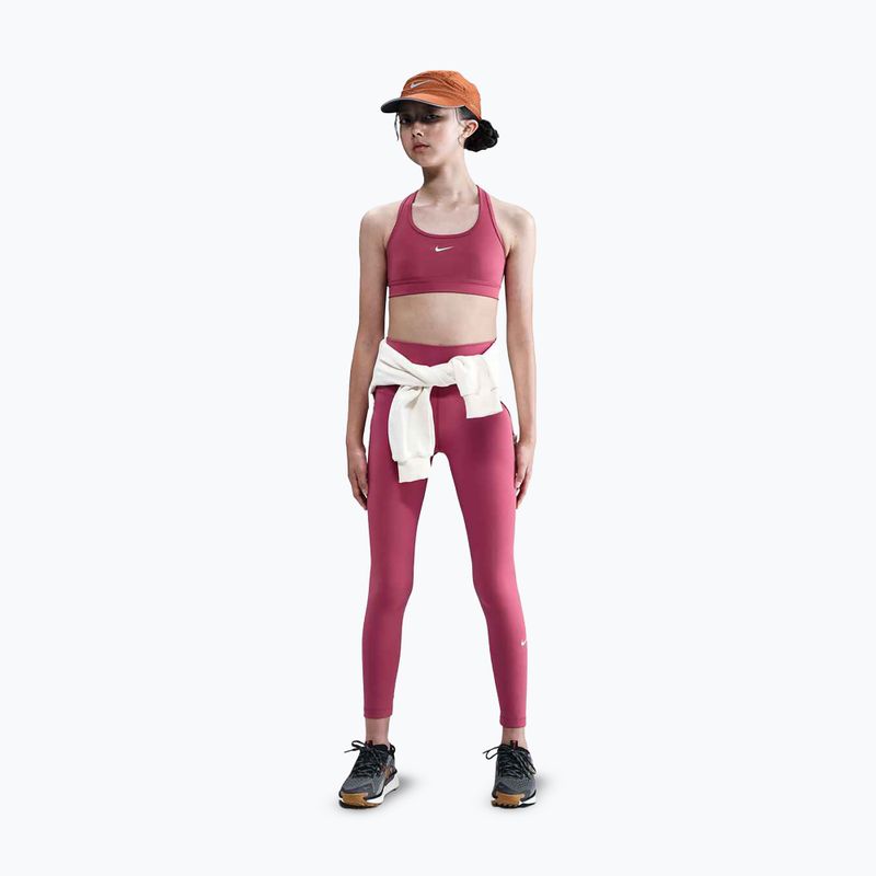 Detské legíny Nike One Dri-Fit High-Waisted sweet beet/white 2