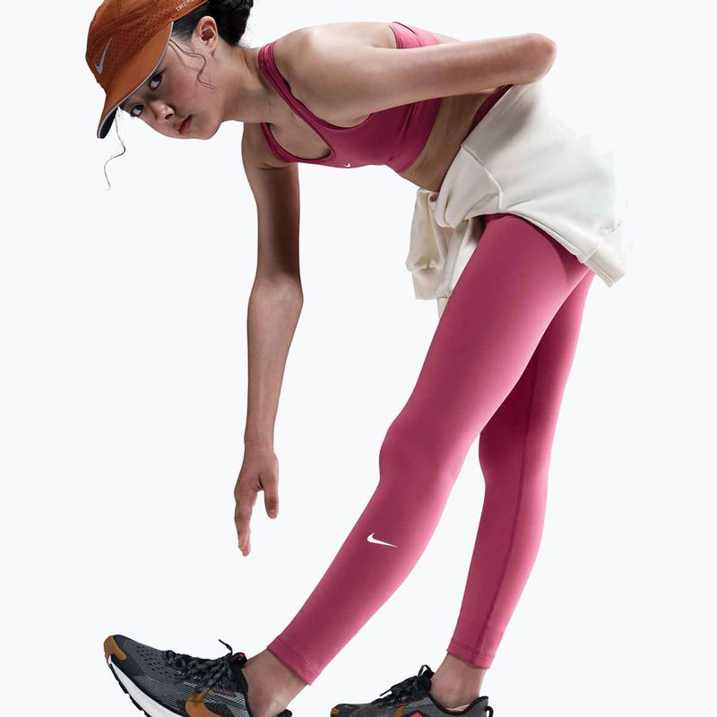 Detské legíny Nike One Dri-Fit High-Waisted sweet beet/white 5