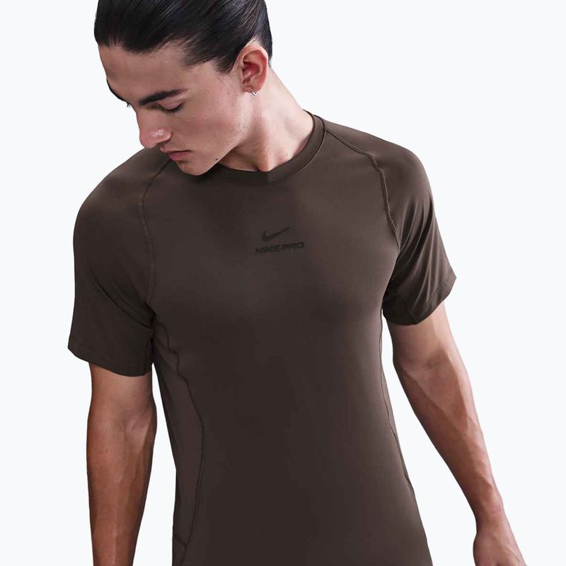 Pánske tréningové tričko Nike Pro Training Dri-Fit baroque brown/black 4