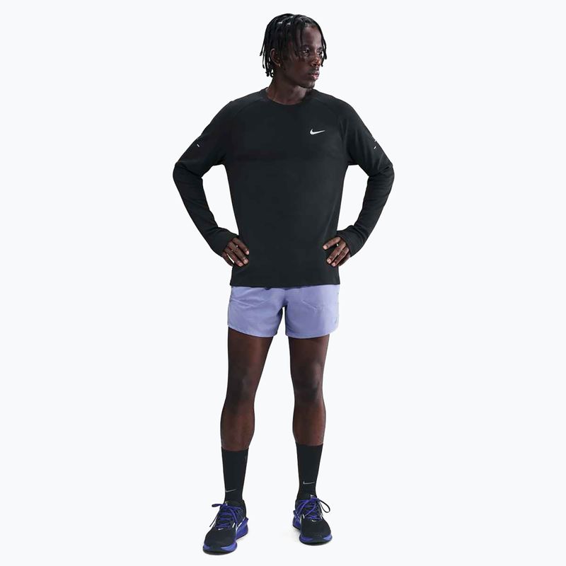 Pánske bežecké tričko longsleeve Nike Stride Dri-Fit Waffle Crew black 2