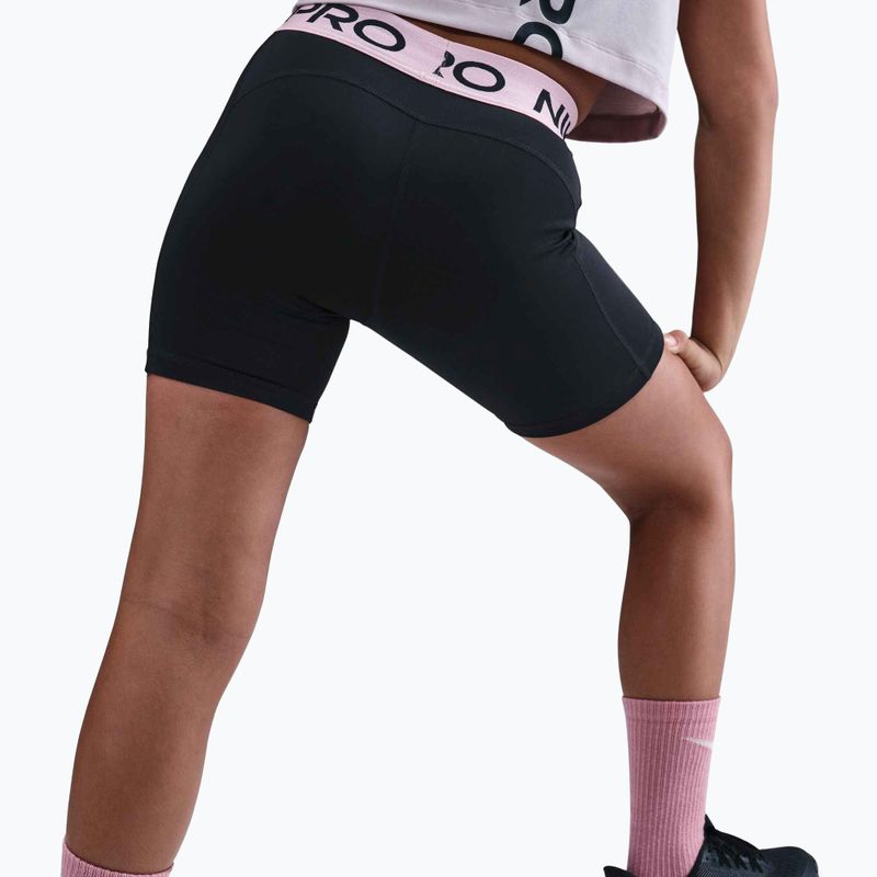 Detské šortky Nike Pro Dri-Fit 5" black/med soft pink/white 5