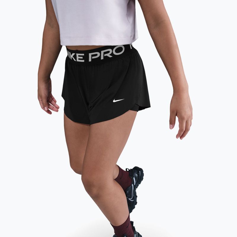 Detské šortky Nike Pro Dri-Fit 2in1 black/black/white 4