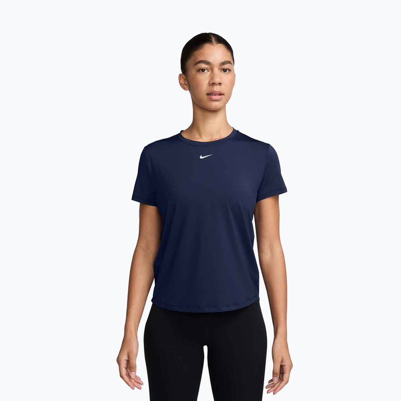 Dámske tréningové tričko Nike One Classic Dri-Fit midnight navy/white