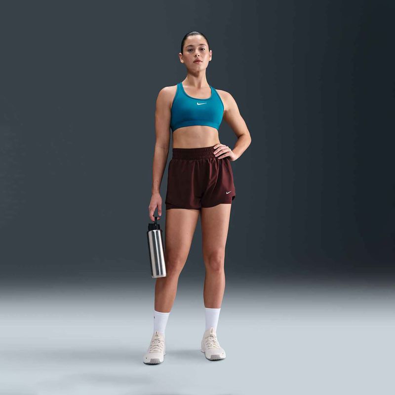 Športová podprsenka Nike Swoosh Medium Support green abyss/white 2