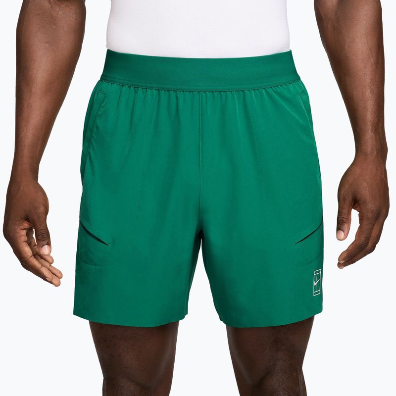 Pánske tenisové šortky Nike Court Dri-Fit Advantage 6" malachite/white