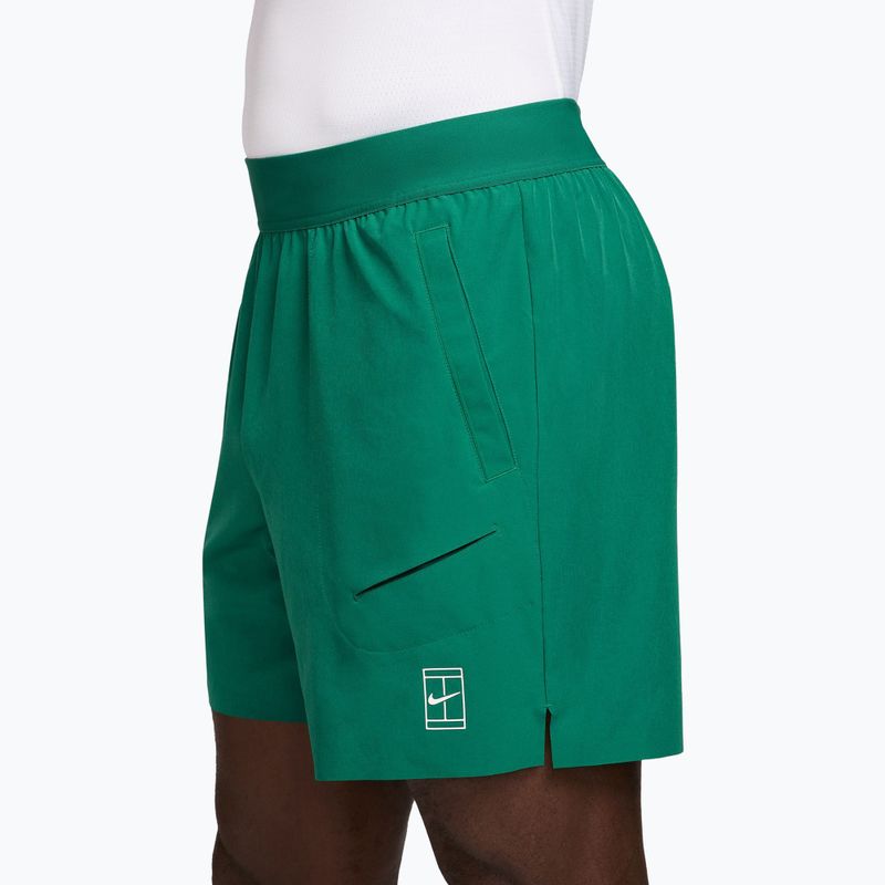 Pánske tenisové šortky Nike Court Dri-Fit Advantage 6" malachite/white 3
