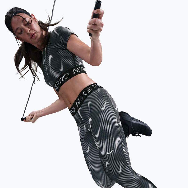 Dámske tréningové legíny Nike Pro Mid-Rise 7/8 black/white/white 6