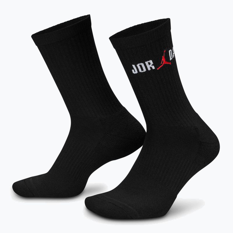 Ponožky Jordan Everyday Crew 1 pair black/white/university red