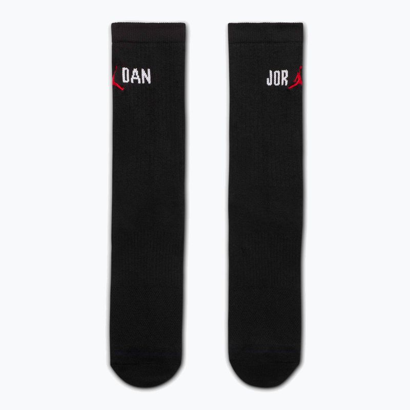 Ponožky Jordan Everyday Crew 1 pair black/white/university red 2