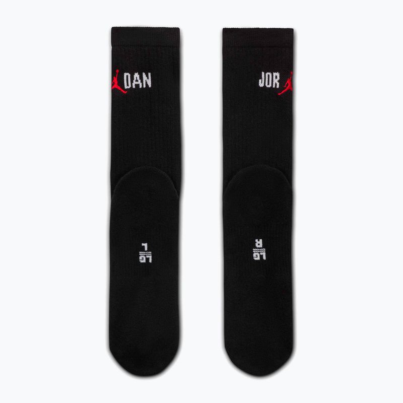 Ponožky Jordan Everyday Crew 1 pár black/white/university red 3