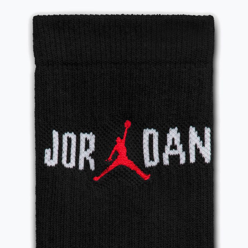 Ponožky Jordan Everyday Crew 1 pair black/white/university red 4