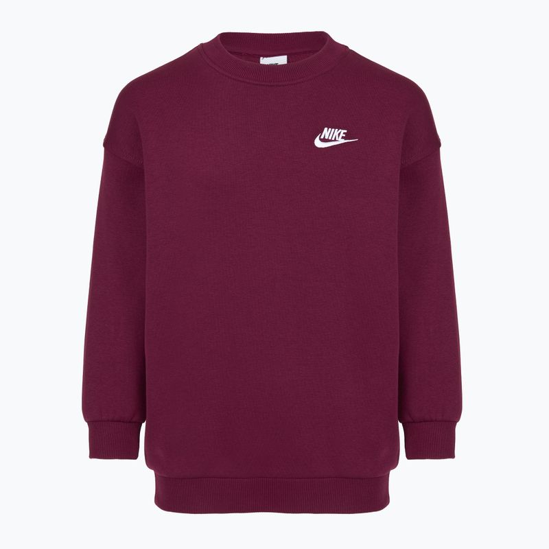 Detská mikina Nike Sportswear Club Fleece burgundy/white