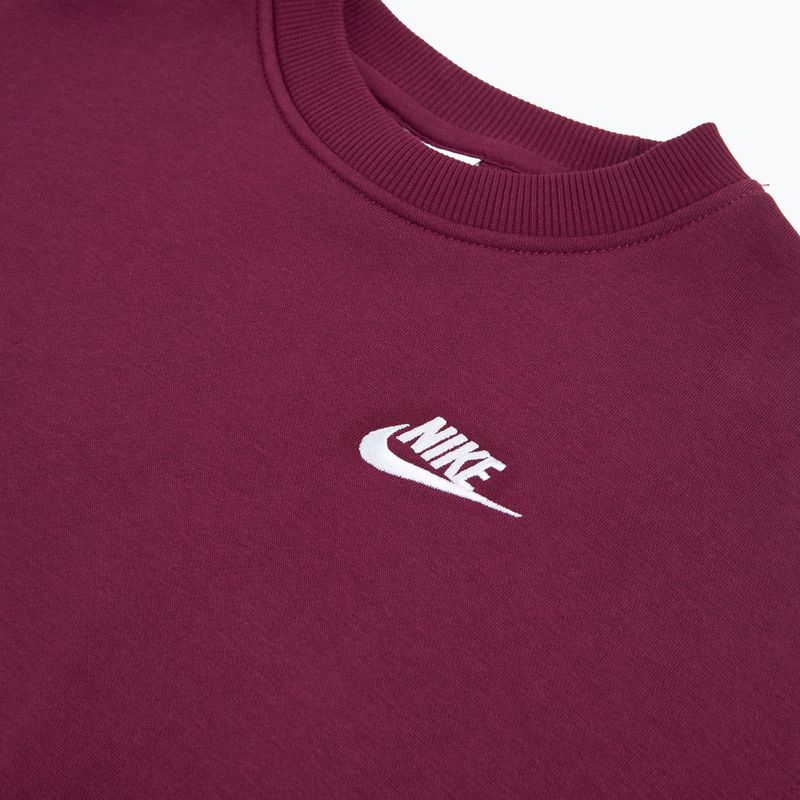 Detská mikina Nike Sportswear Club Fleece burgundy/white 3