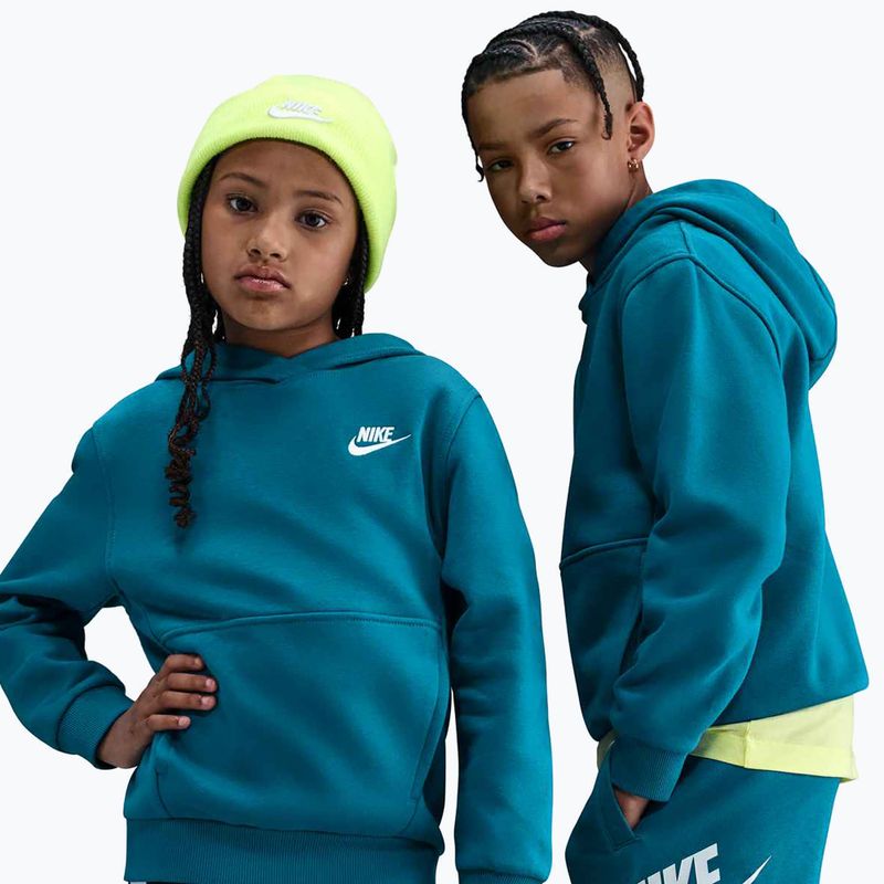 Detská mikina Nike Sportswear Club Fleece green abyss/white 6