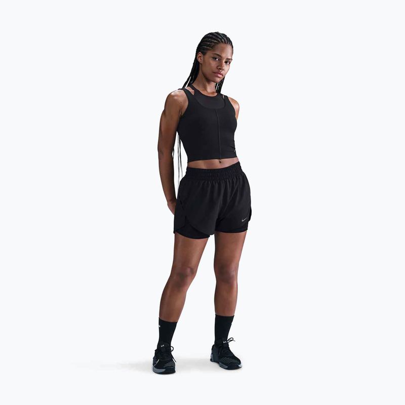 Dámsky tréningový top Nike One Fitted Dri-Fit Cropped Tank black/dark smoke grey 2