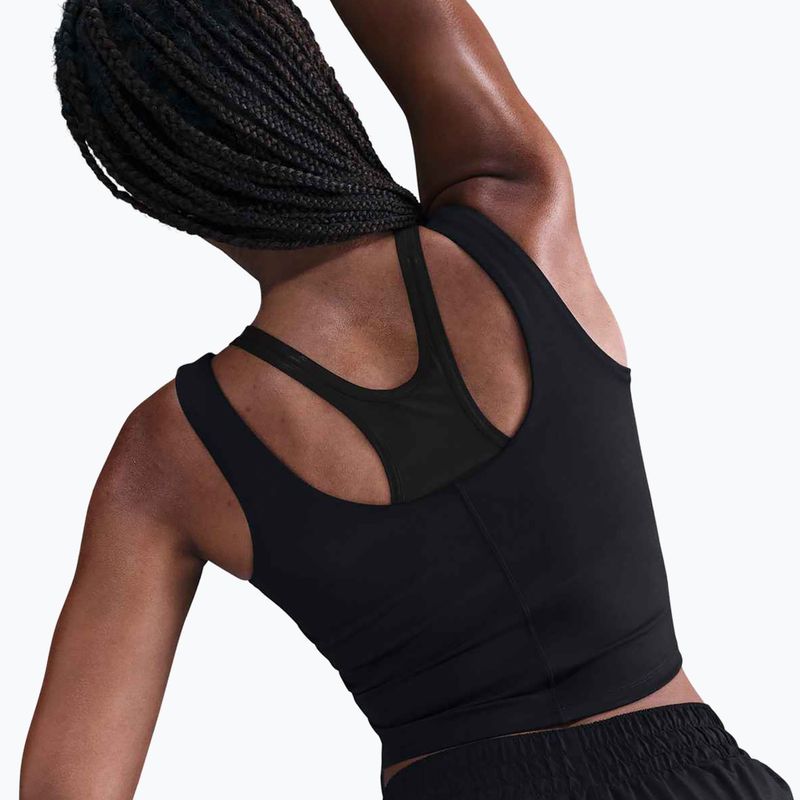 Dámsky tréningový top Nike One Fitted Dri-Fit Cropped Tank black/dark smoke grey 5