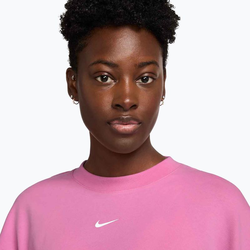 Dámska tréningová mikina Nike Pro Dri-Fit Loose Crew-Neck playful pink/pink foam/white 3