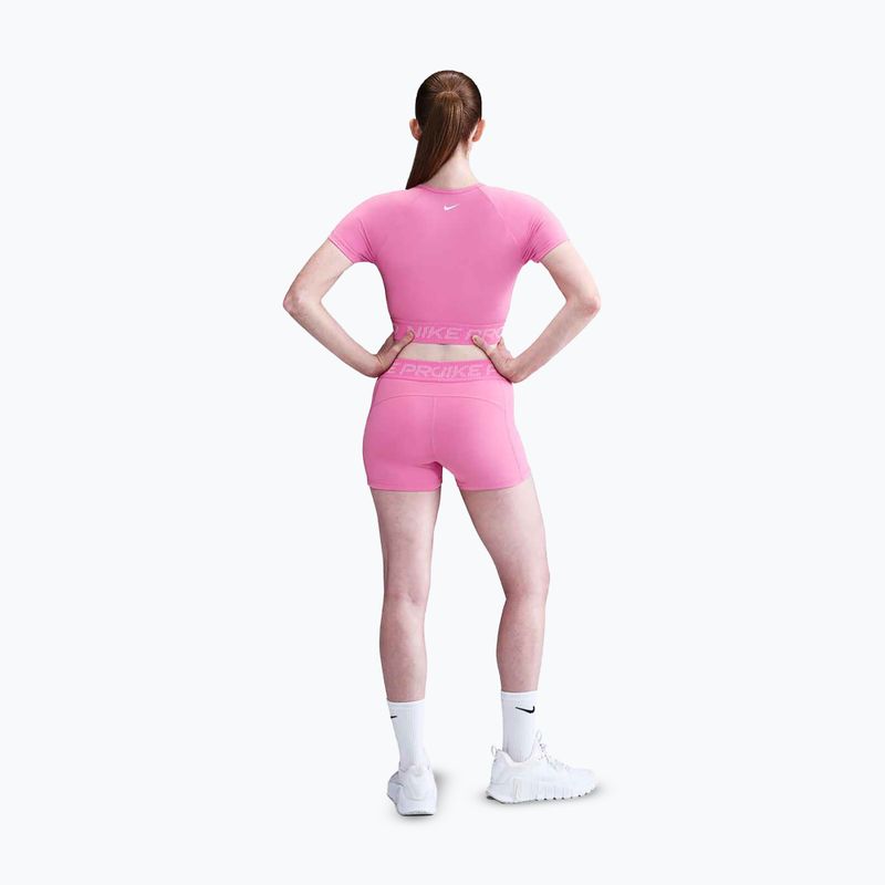 Dámsky tréningový top Nike Pro Dri-Fit Graphic Cropped playful pink/pink foam/white 3