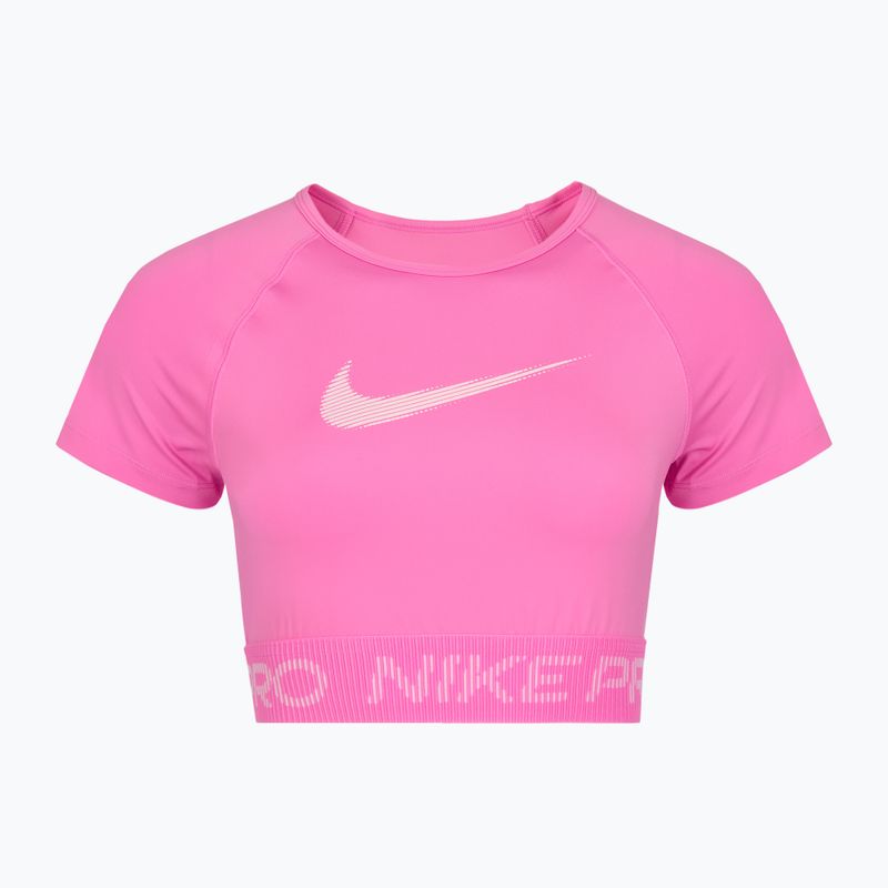 Dámsky tréningový top Nike Pro Dri-Fit Graphic Cropped playful pink/pink foam/white 7