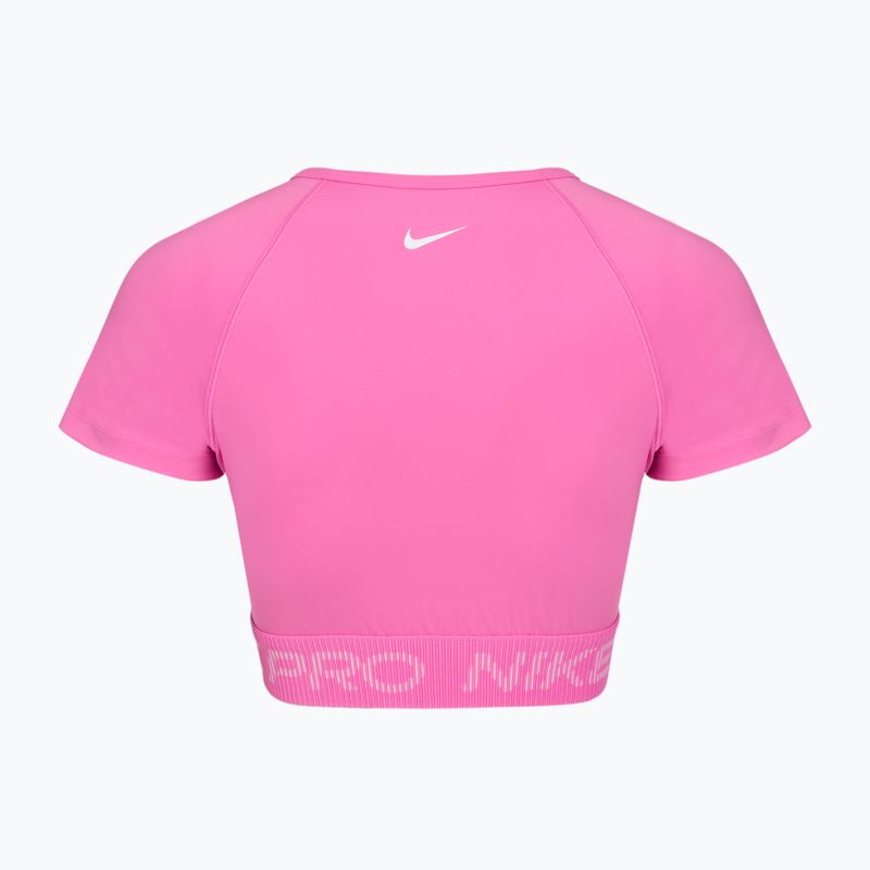 Dámsky tréningový top Nike Pro Dri-Fit Graphic Cropped playful pink/pink foam/white 8
