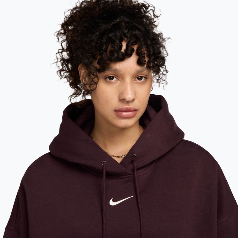 Dámska mikina Nike Sportswear Phoenix Fleece Oversized burgundy crush/sail 3