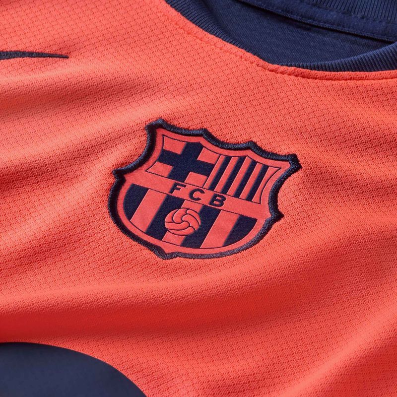 Detský futbalový dres Nike FC Barcelona 2025/26 Stadium Third Jr bright mango/midnight navy/midnight navy 3