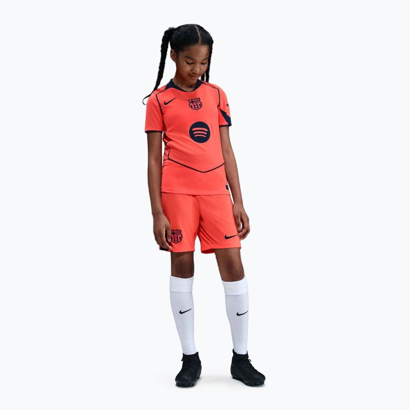 Detský futbalový dres Nike FC Barcelona 2025/26 Stadium Third Jr bright mango/midnight navy/midnight navy 4