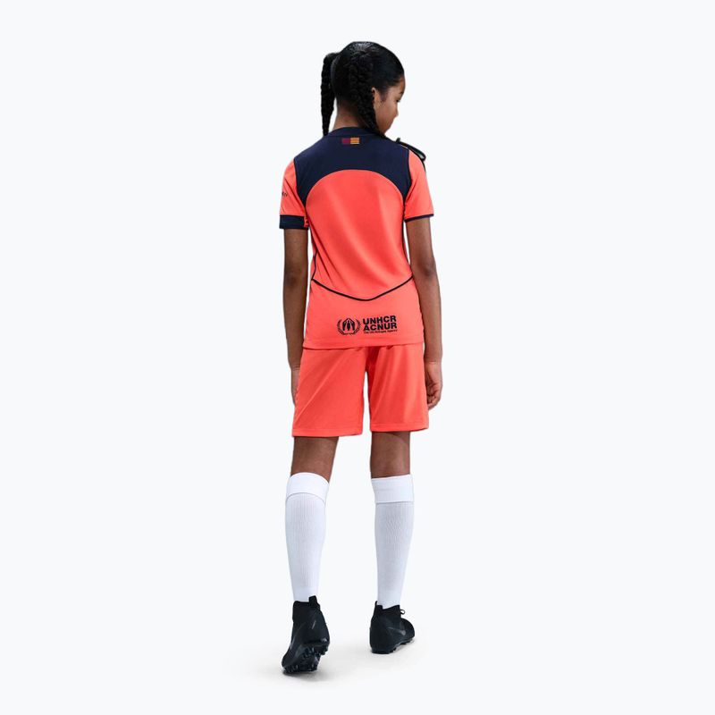 Detský futbalový dres Nike FC Barcelona 2025/26 Stadium Third Jr bright mango/midnight navy/midnight navy 5
