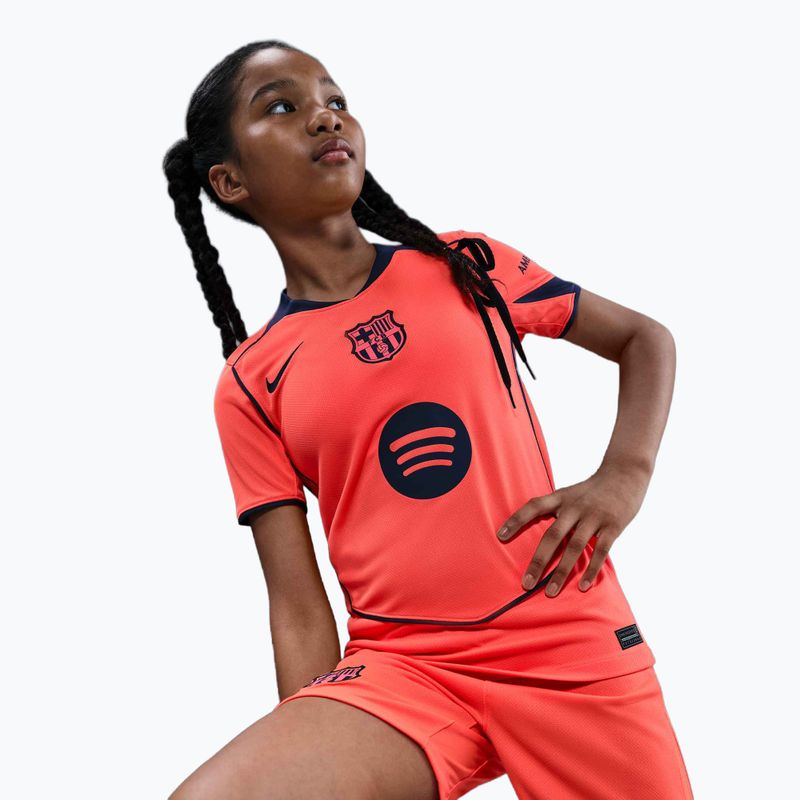 Detský futbalový dres Nike FC Barcelona 2025/26 Stadium Third Jr bright mango/midnight navy/midnight navy 6