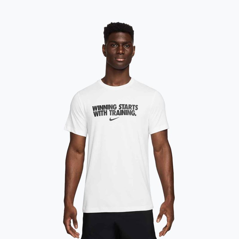 Pánske tričko Nike Dri-Fit Winning white/black