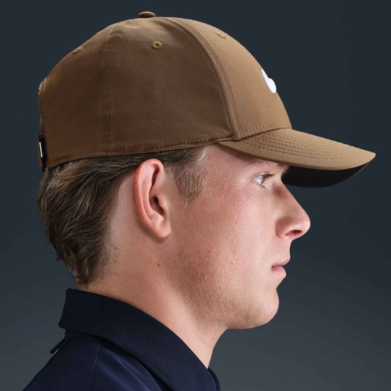 Šiltovka Nike Dri-FIT Club mosswood brown/white 8