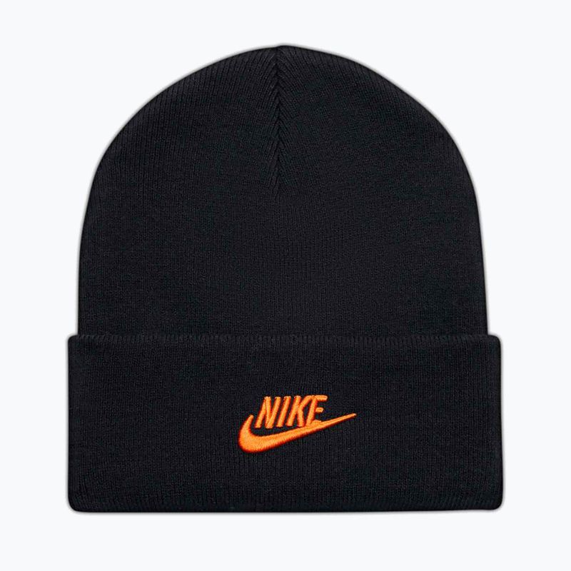 Detská zimná čiapka Nike Peak black/safety orange