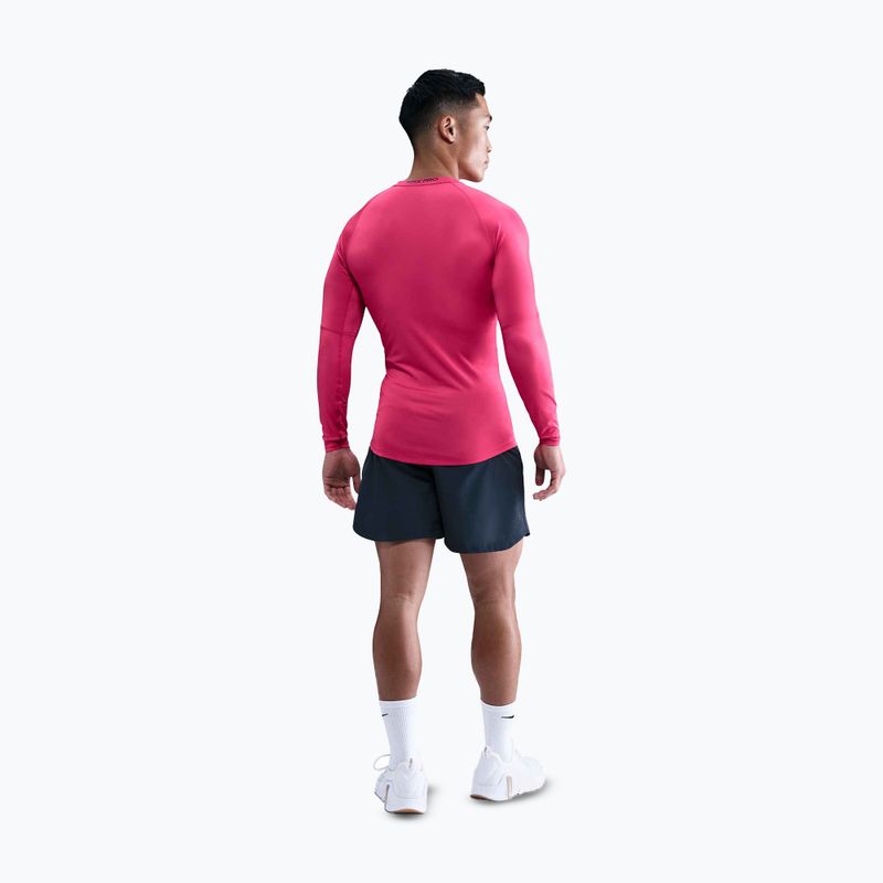 Pánske tréningové tričko longsleeve Nike Pro Dri-Fit Tight Fitness rush pink/black 3
