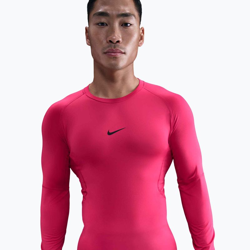 Pánske tréningové tričko longsleeve Nike Pro Dri-Fit Tight Fitness rush pink/black 4