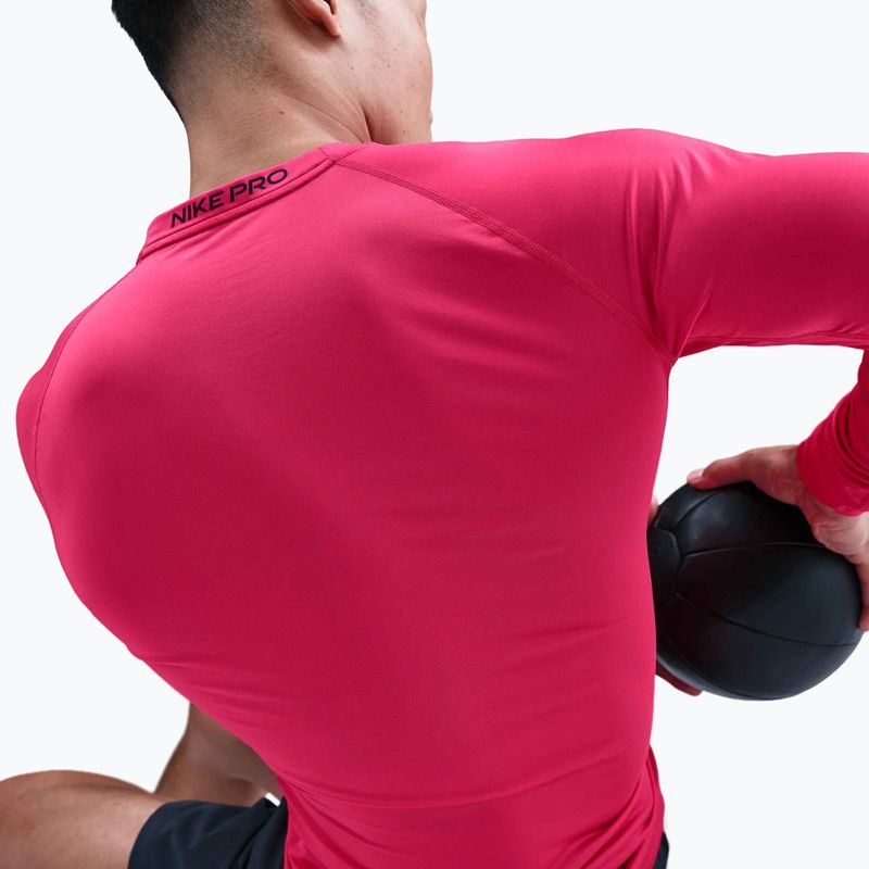 Pánske tréningové tričko longsleeve Nike Pro Dri-Fit Tight Fitness rush pink/black 5
