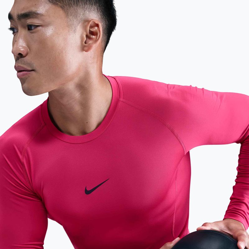 Pánske tréningové tričko longsleeve Nike Pro Dri-Fit Tight Fitness rush pink/black 6