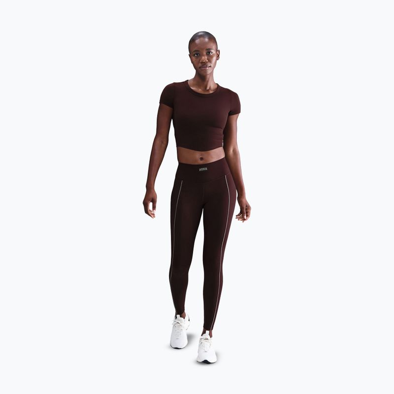 Dámske legíny Nike One High-Waisted burgundy crush 2