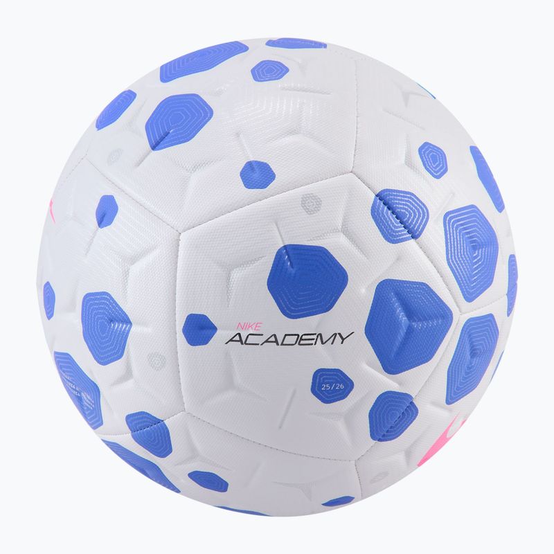 Futbalová lopta Nike Academy white/racer blue/pink blast veľkosť 5 2
