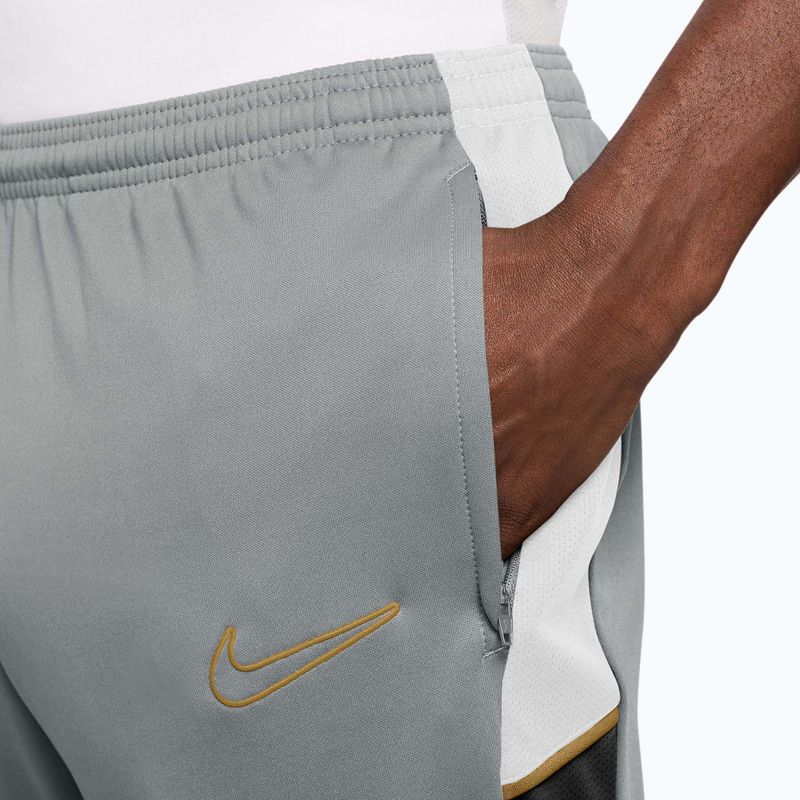 Pánske tréningové nohavice Nike Academy Dri-Fit light smoke grey/white/black/metallic gold 3